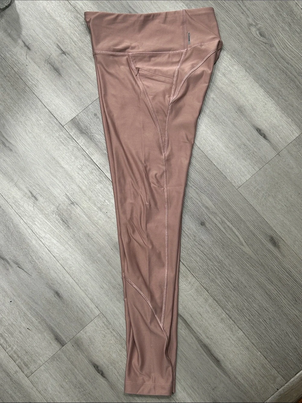 Mondetta Luxery Performance Mauve High-Waist Athletic Leggings Side Zip Pocket S